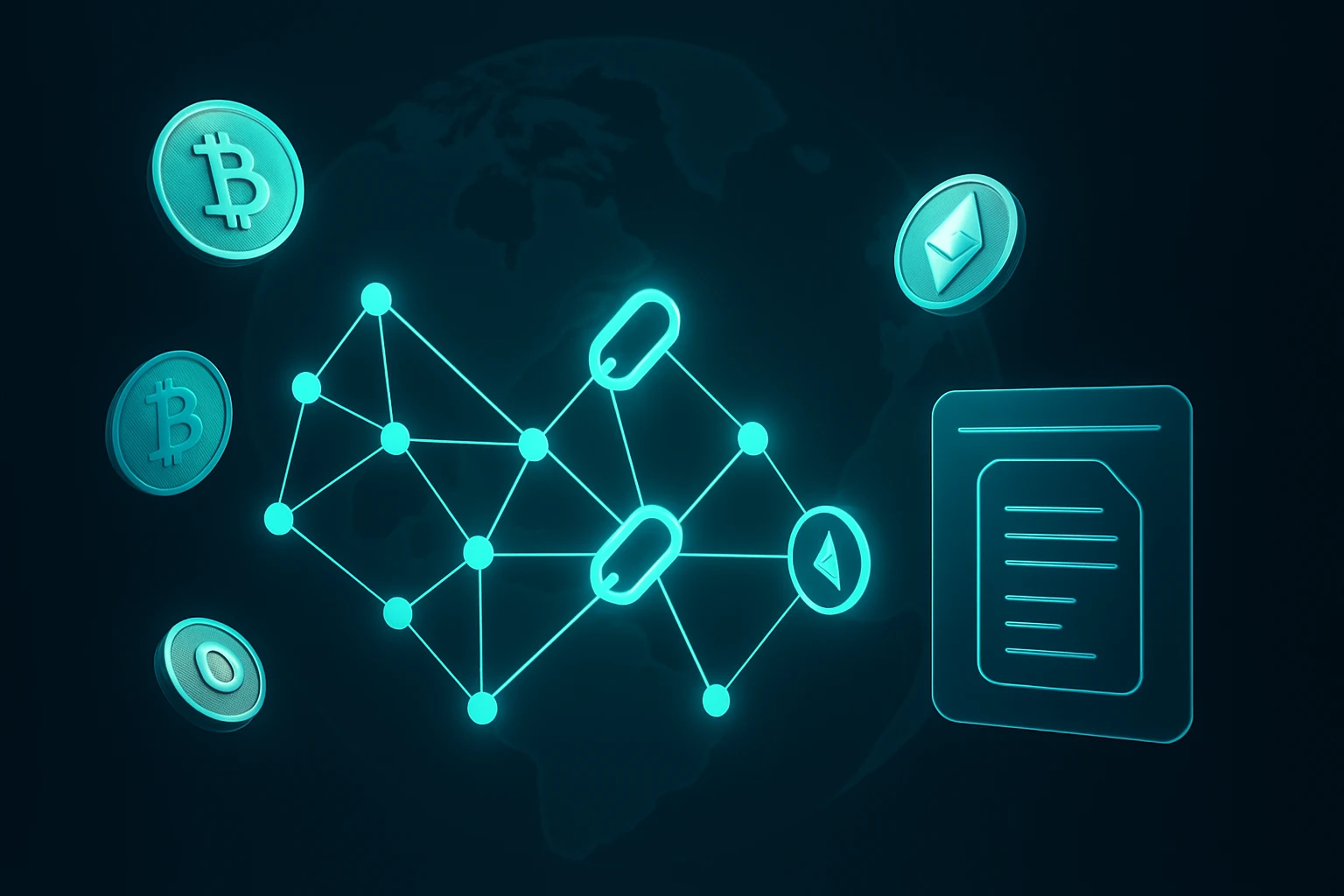 Digitális pénznemek, mint a Bitcoin és Ethereum, blokklánc hálózaton.