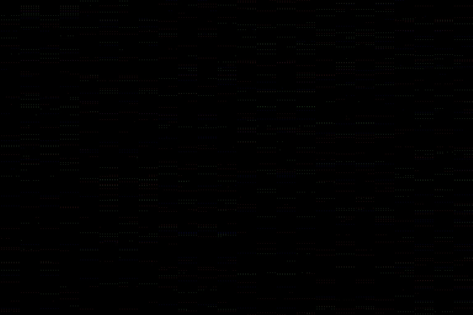 Absztrakt digitális háttér, színes pontokkal és vonalakkal.