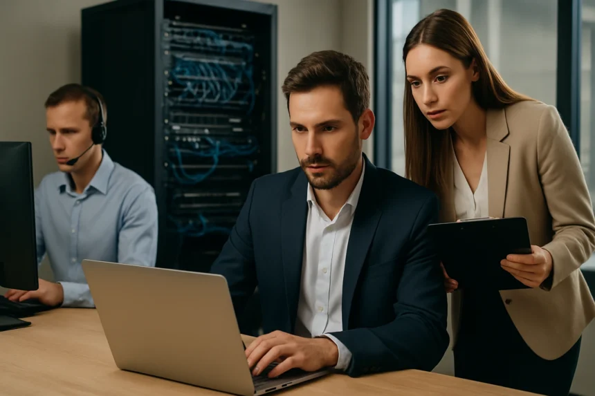 IT szakemberek együttműködve az ITaaS rendszeren