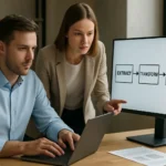 ETL folyamat bemutatása: adatkinyerés, átformálás, betöltés.