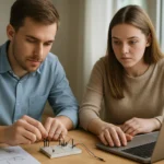 Két fiatal elektronikai kísérletet végez logikai kapukkal