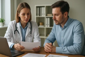 Orvosi konzultáció a bevételi ciklus menedzsmentről.