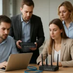 Helyi hálózat bemutatása szakmai környezetben, eszközökkel.