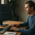 Programozó konfigurációs fájllal dolgozik számítógépeken