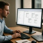 Férfi adatbázis kezelő az SQL Server Management Studio használatával
