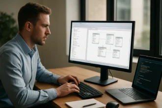 Férfi adatbázis kezelő az SQL Server Management Studio használatával