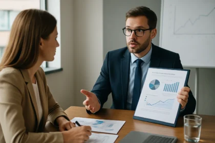 Kockázati jelentéstételi megbeszélés üzleti környezetben