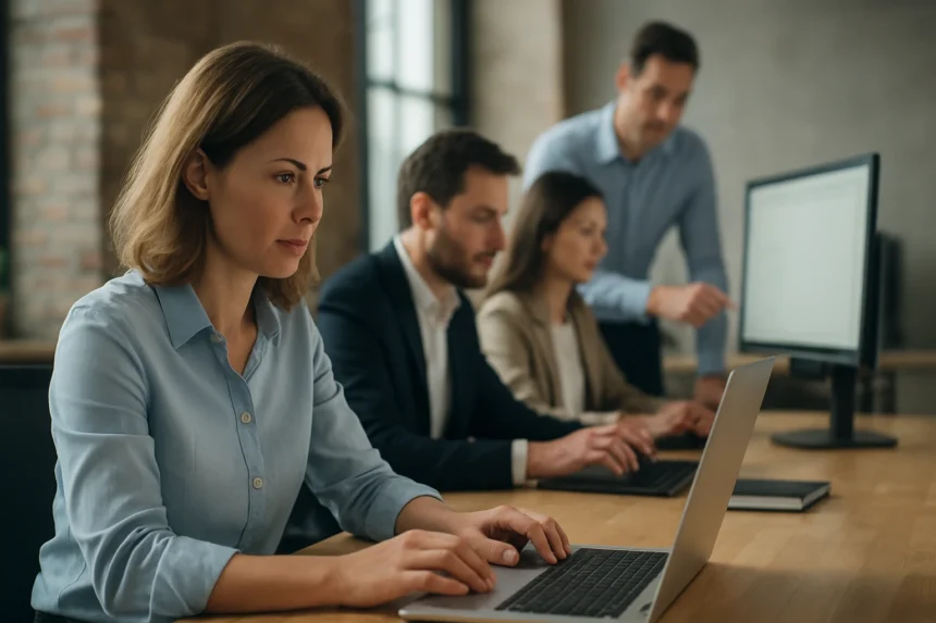 Több bérlős architektúra bemutatása a munkahelyi környezetben.