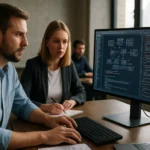 Szoftverfejlesztés csapatmunka, programozás és CASE eszközök használata.