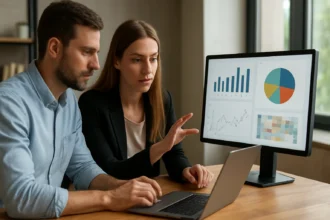 Két szakember az Elastic Stack adatelemző eszközeiről beszél.