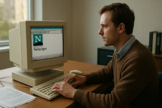 Netscape böngésző használata régi számítógépen