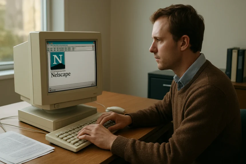 Netscape böngésző használata régi számítógépen