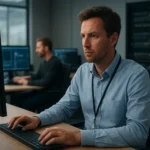 IT üzemeltetési szakemberek dolgoznak informatikai rendszerek monitorozásán