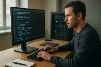 Programozó dolgozik a Snort behatolásérzékelő rendszeren