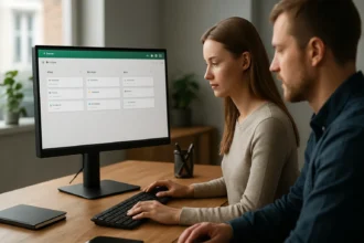 Microsoft Planner felhasználók asztali gépnél, vizuális feladatkezelés