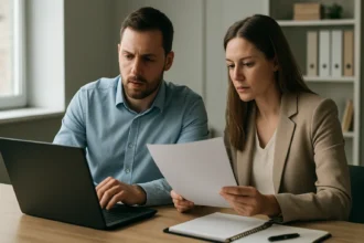 Két szakember adatbázis kezelési megoldásokat tárgyalnak.