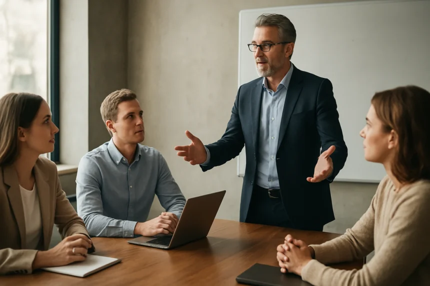 Vezetői megbeszélés átalakító vezetés keretein belül