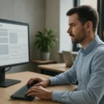 Felhasználó oldalsávval ellátott felhasználói felületen dolgozik