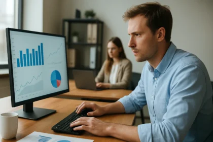 Adatfeldolgozás és elemzés a munkahelyen.