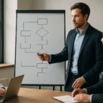 Folyamatmenedzsment megbeszélés üzleti környezetben