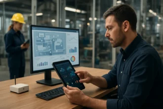 IoT monitorozás az iparban, analitika és telemetria használata.