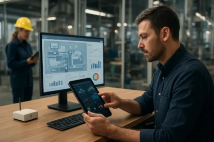 IoT monitorozás az iparban, analitika és telemetria használata.