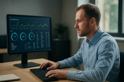 Szoftveres rendszererőforrások monitorozása számítógépen.