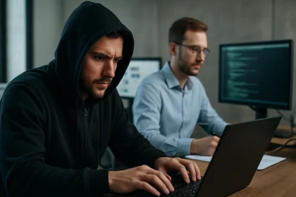 Red teaming szimuláció kiberbiztonsági tesztelés közben.