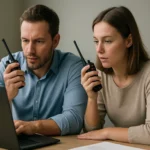 Fél-duplex kommunikációs eszközök használata laptop mellett