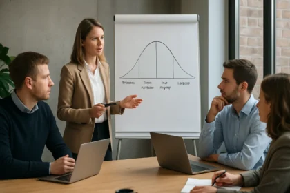 Technológiai előadás a technológiaelfogadási életciklus szakaszairól.