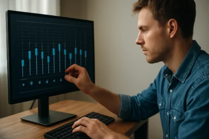 Felhasználó grafikus hangszínszabályzót állít be számítógépen