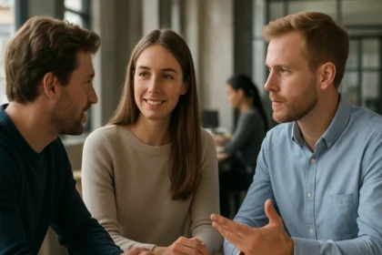 Beszélgetés a gyenge kötések elméletéről három ember között
