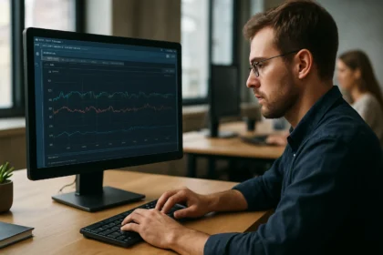 Fejlesztő elemzi a Java Mission Control teljesítményprofilját