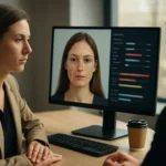 A nő érzelmi reakcióit analizáló technológia bemutatása.