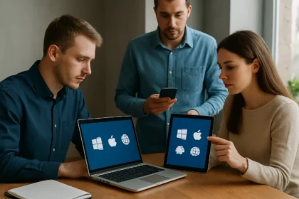 Fejlesztők platformfüggetlen alkalmazásokat használva dolgoznak.