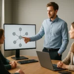 Csillag topológia bemutatása egy prezentáción