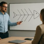 Halszálka diagram bemutatása egy megbeszélés során