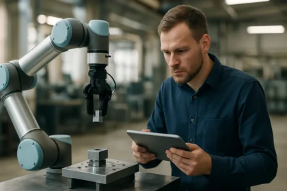 Kollaboratív robot és ember együttműködése ipari környezetben