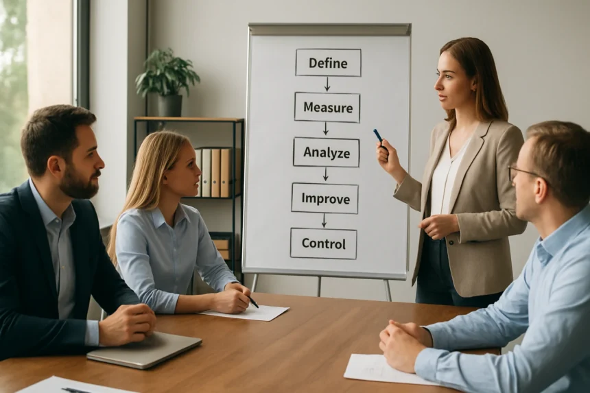 Workshop on DMAIC Six Sigma process steps in business