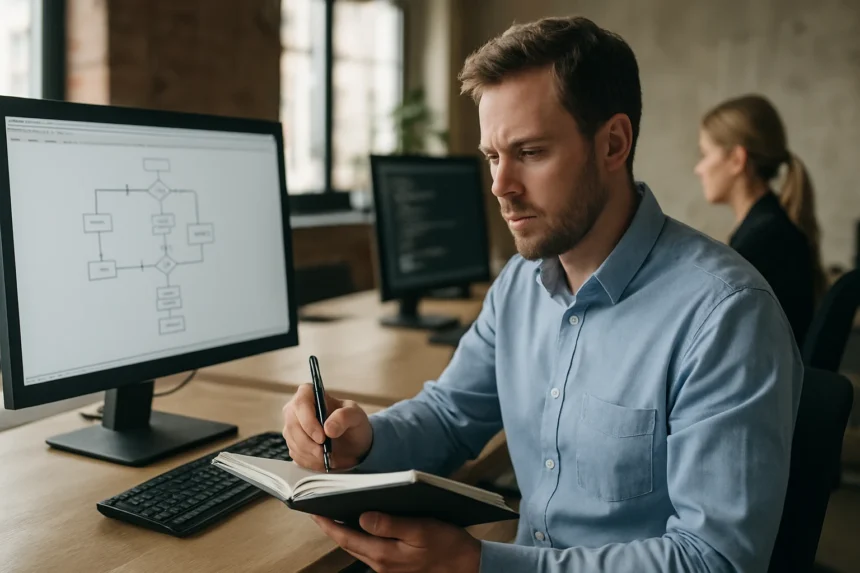 Férfi runbook készítése IT folyamat optimalizálásához