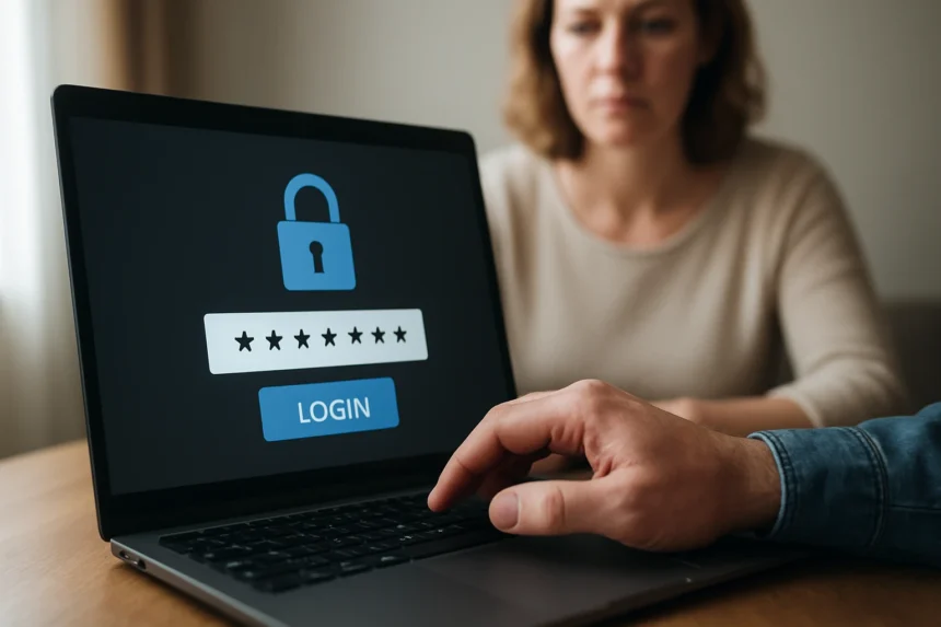 Bejelentkezés jelszóval biztonságos számítógépen