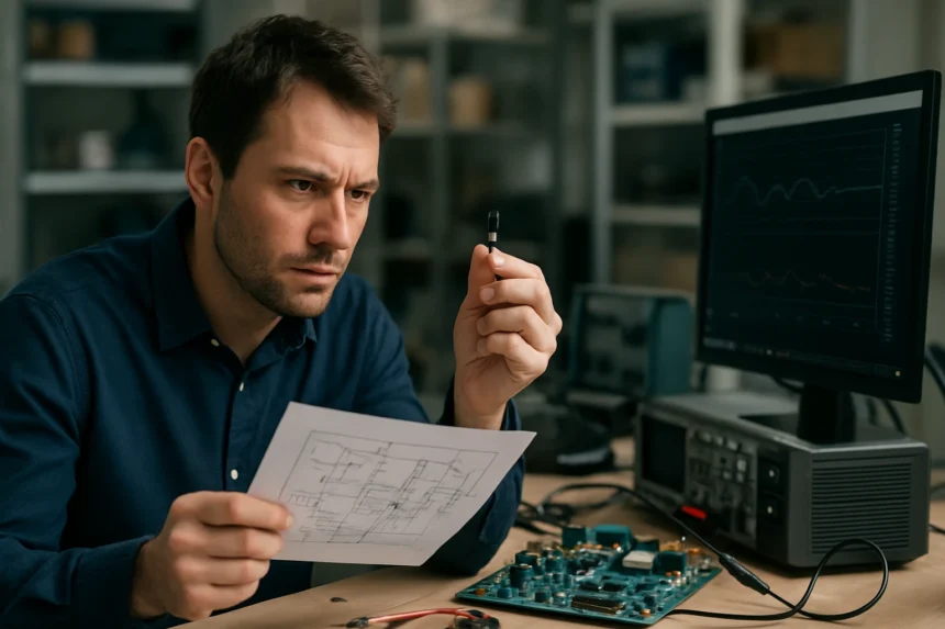 Mérnök tranzisztorra és áramkörre összpontosít a laborban