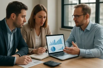 FinOps kollégák diszkusszálnak felhőalapú költségkezelésről