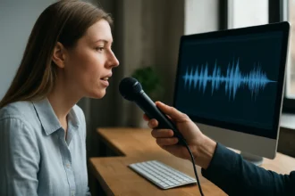 Beszédtechnológia alkalmazás mikrofon és számítógép felhasználásával.