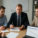 Crisis management plan discussion in a corporate setting