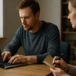 Két programozó, akik Git parancsokkal dolgoznak.