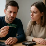 Két szakember egy számítógép alkatrészt vizsgálódik