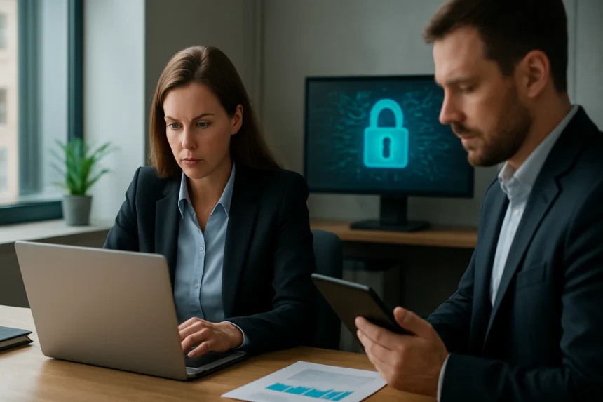 Adatbiztonsági szakértők munkája a DSPM folyamat során.