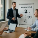 Toborzási marketing prezentáció egy céges meeting keretein belül.