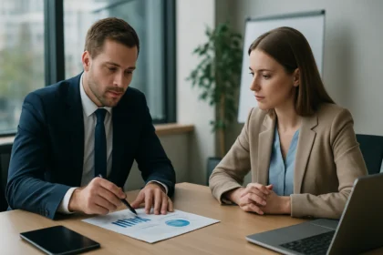 Üzleti megbeszélés stratégiai beszerzésről